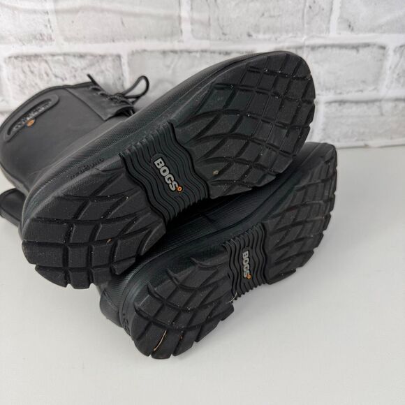 Bogs Amanda Plush Rain Boots Waterproof Black Size 6 - Picture 6 of 8